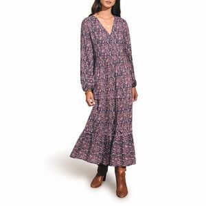 Faherty Isabella Dress In Fiona Block Print